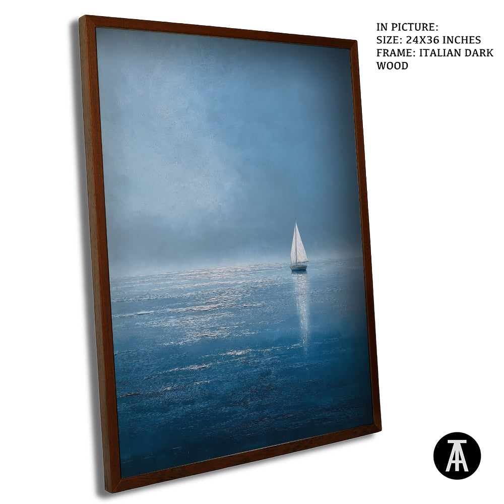 Artwork in Dark Wood Frame