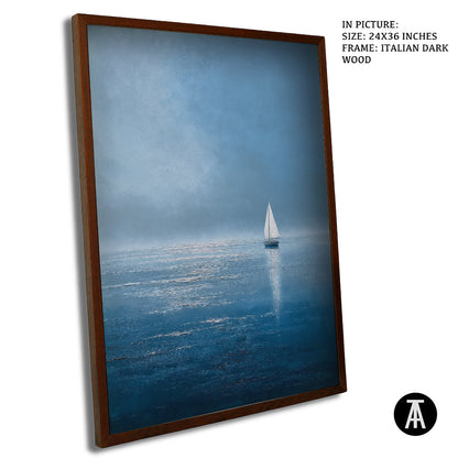 Artwork in Dark Wood Frame