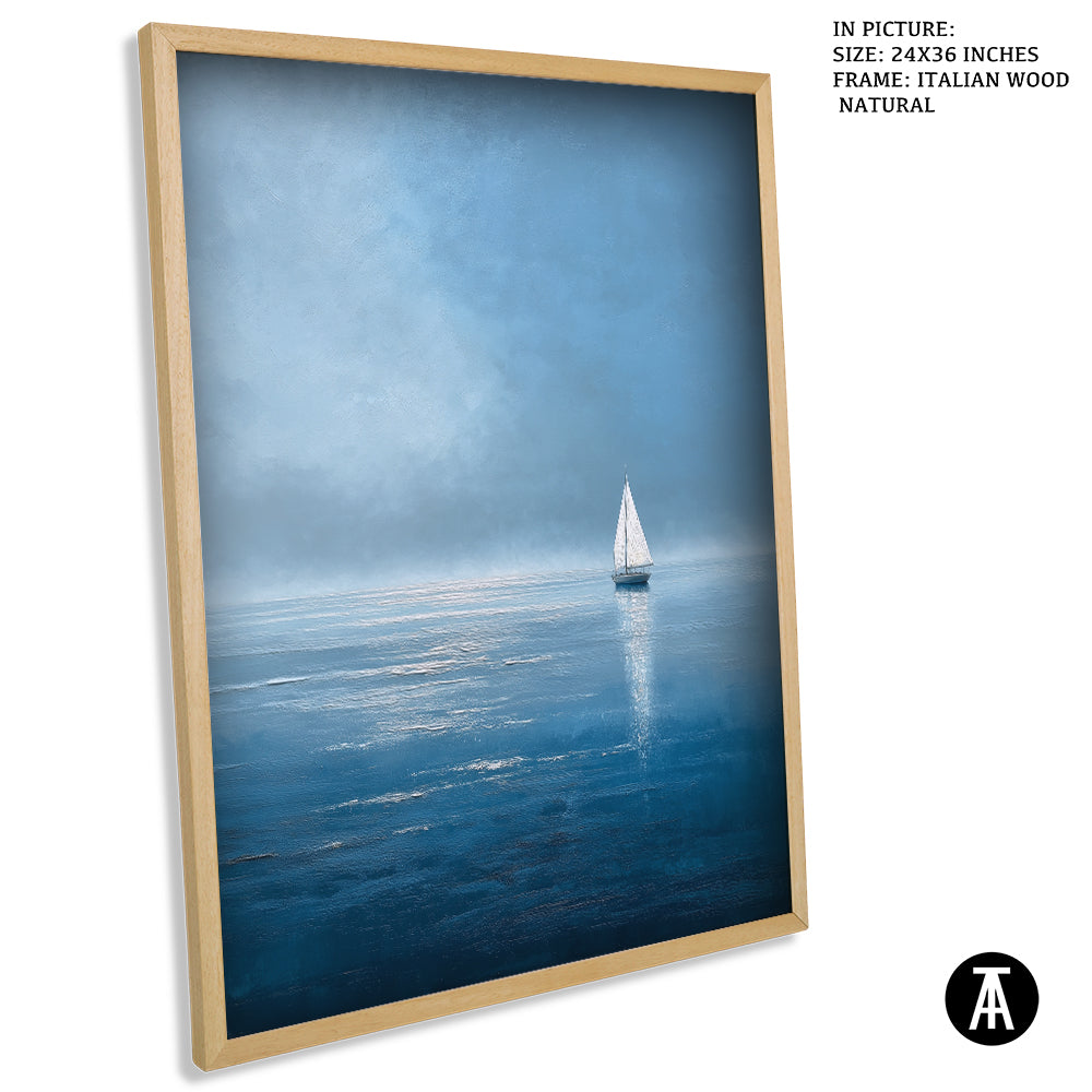 Artwork in Natural Wood Frame