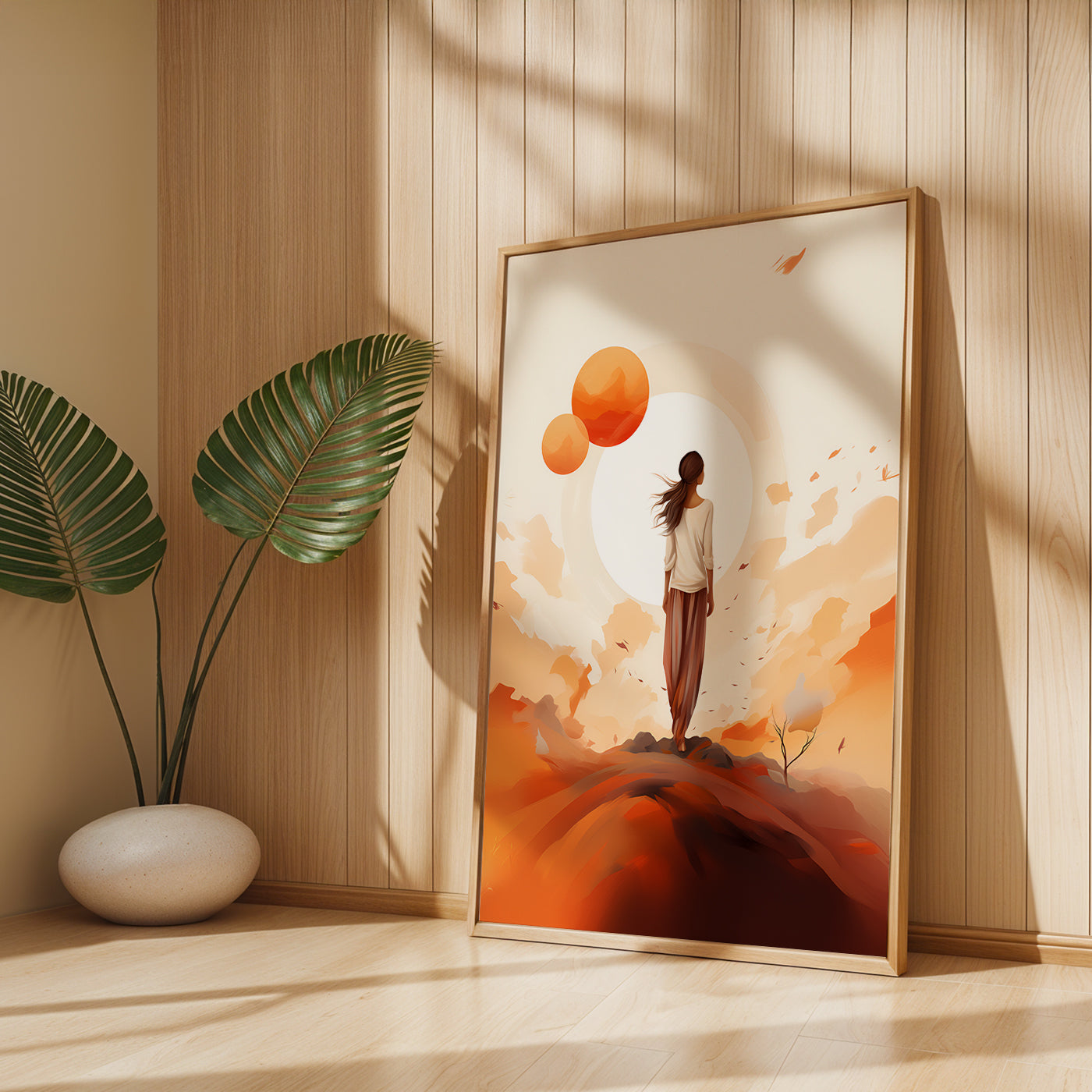 Boho Painting in a Lifestyle Setting