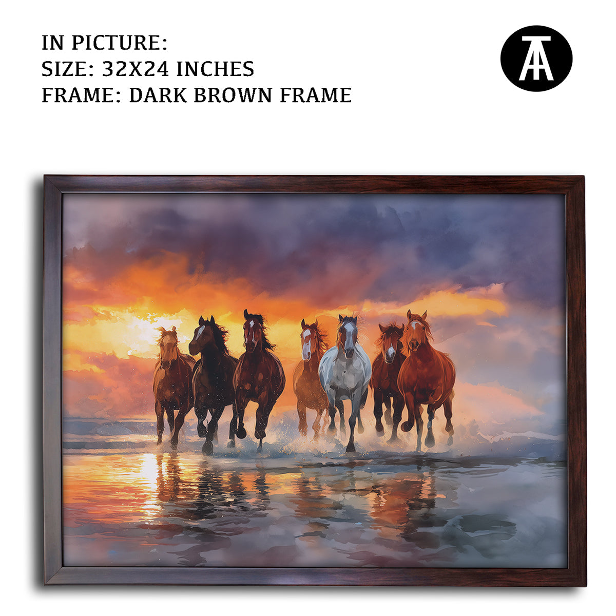 Artwork in Metal Champagne Gold Frame