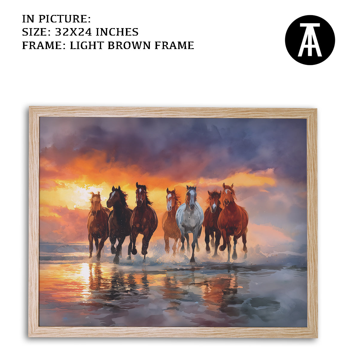 Artwork in Dark Brown Frame