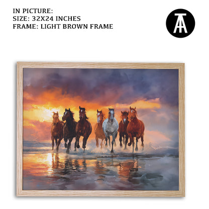 Artwork in Dark Brown Frame