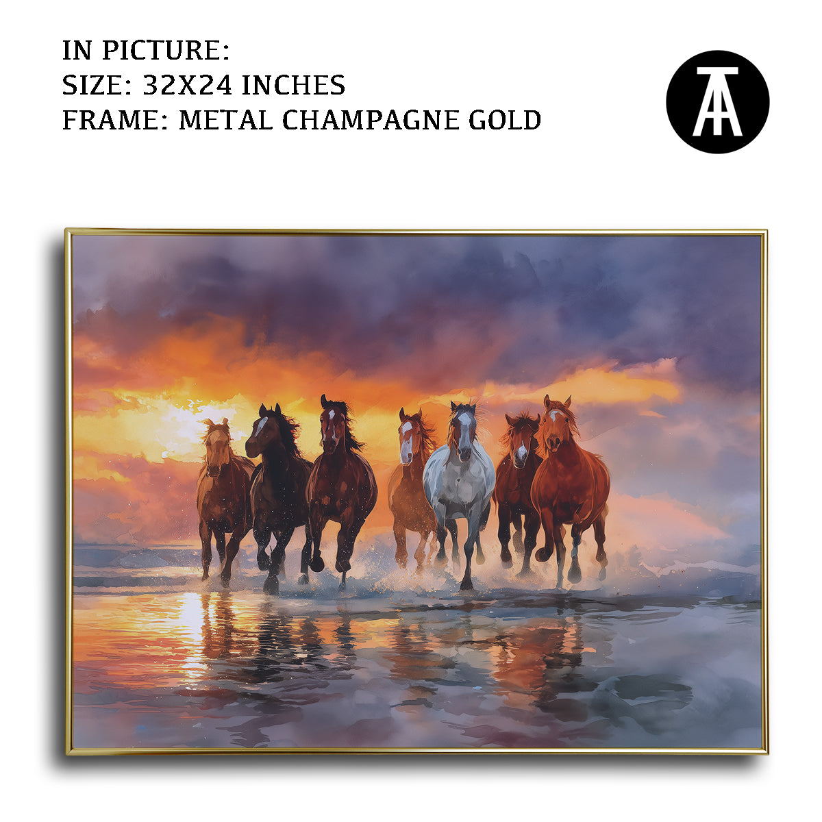 Artwork in Light Brown Frame