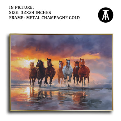 Artwork in Light Brown Frame