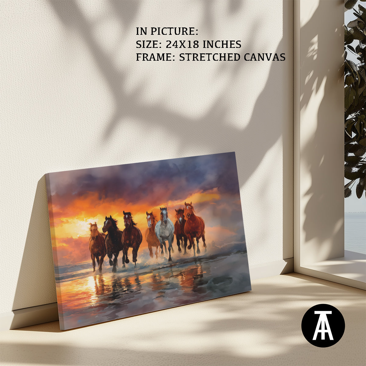 Artwork in Natural Wood Frame