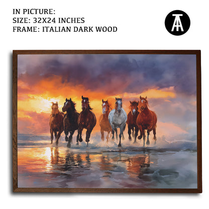 Artwork in Dark Wood Frame