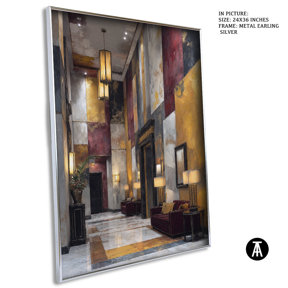 Artwork in Metal Earling Silver Frame
