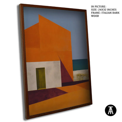 Artwork in Dark Wood Frame