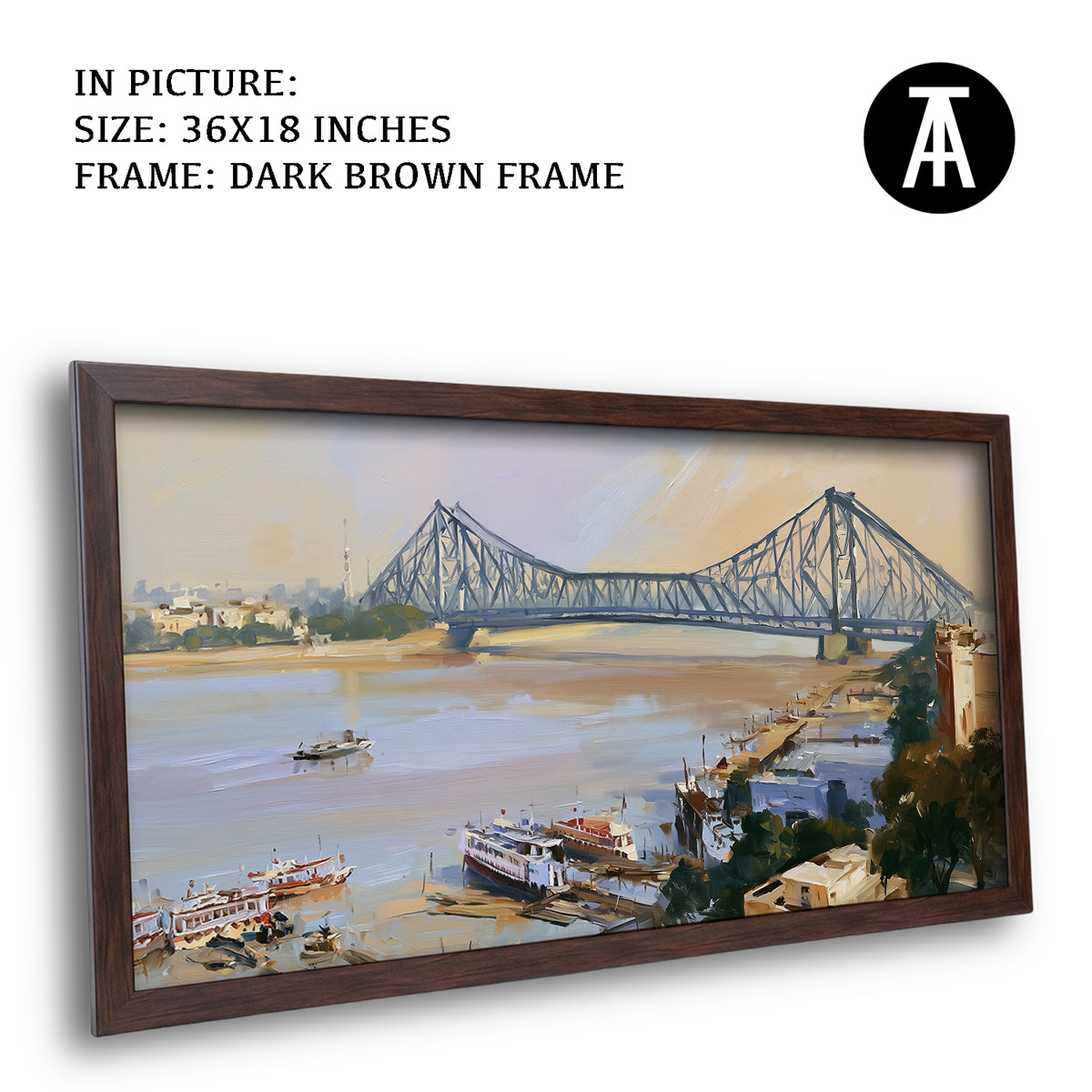 Artwork in Dark Brown Frame
