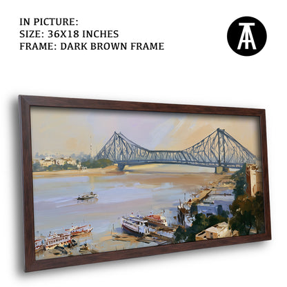 Artwork in Dark Brown Frame