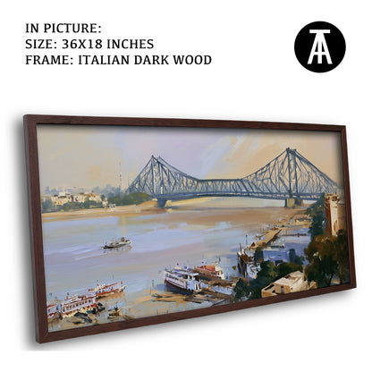 Artwork in Dark Wood Frame
