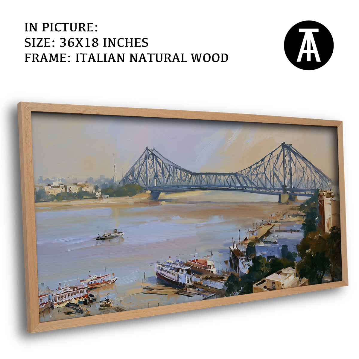 Artwork in Natural Wood Frame