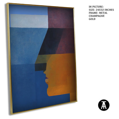 Artwork in Metal Champagne Gold Frame