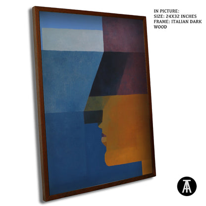 Artwork in Dark Wood Frame