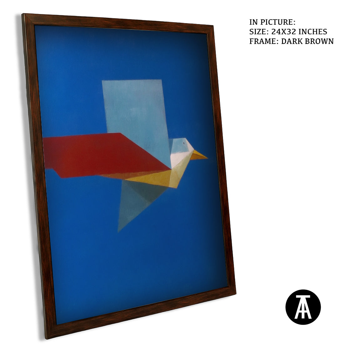 Artwork in Dark Brown Frame