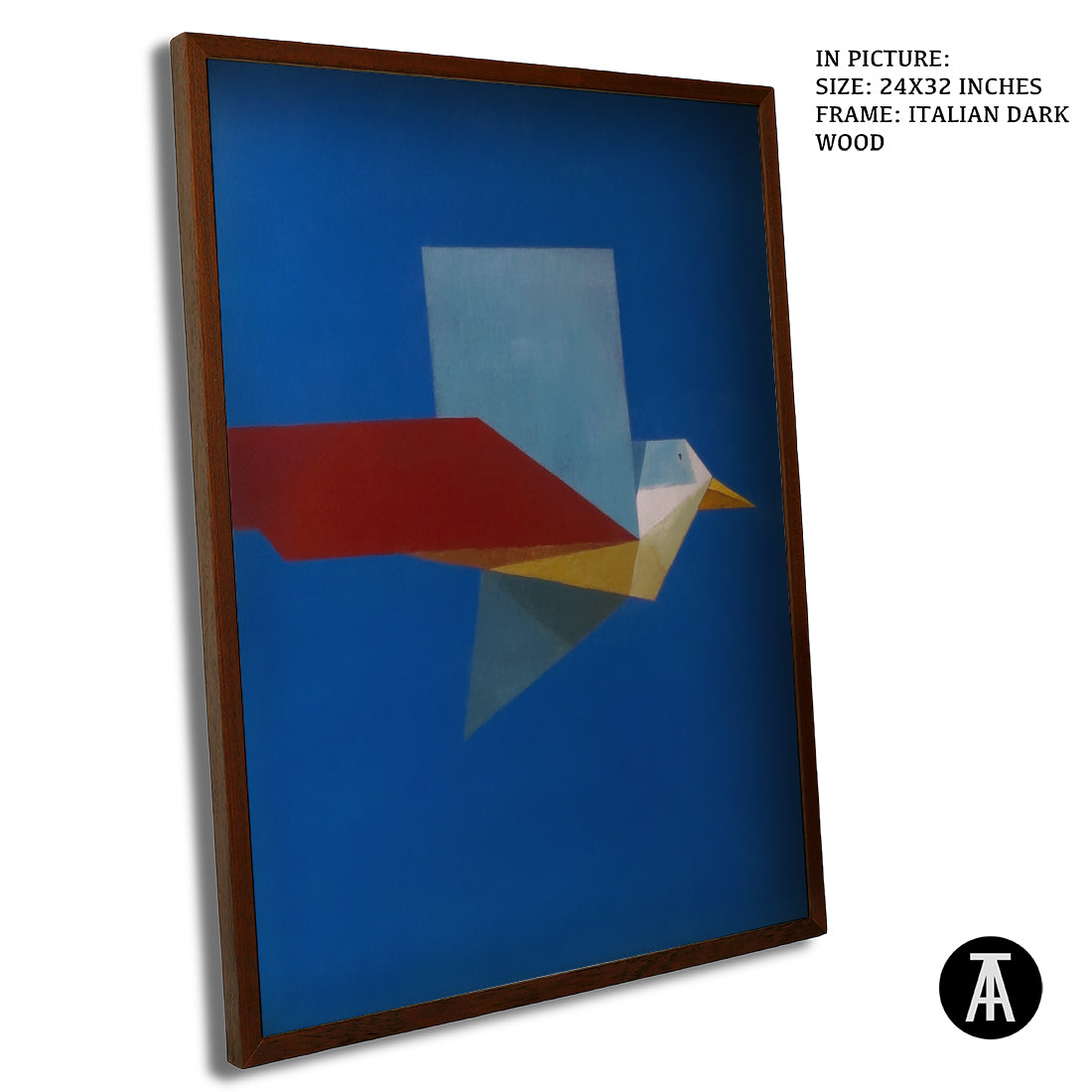 Artwork in Dark Wood Frame