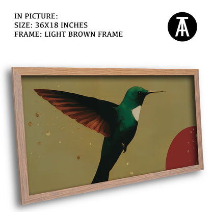 Artwork in Light Brown Frame