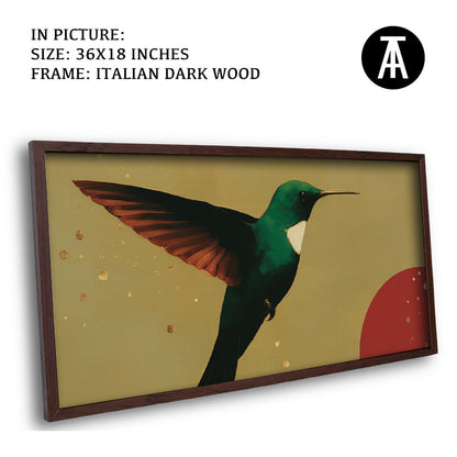 Artwork in Dark Wood Frame