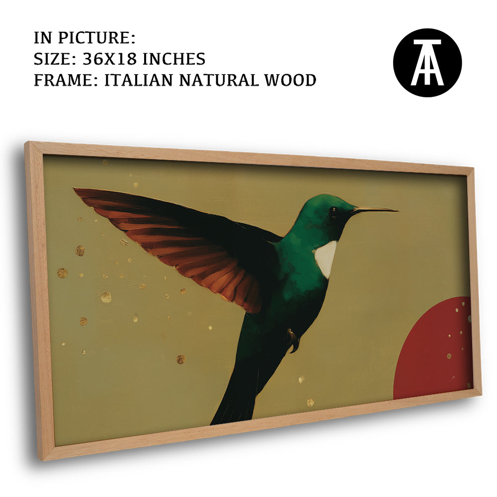 Artwork in Natural Wood Frame