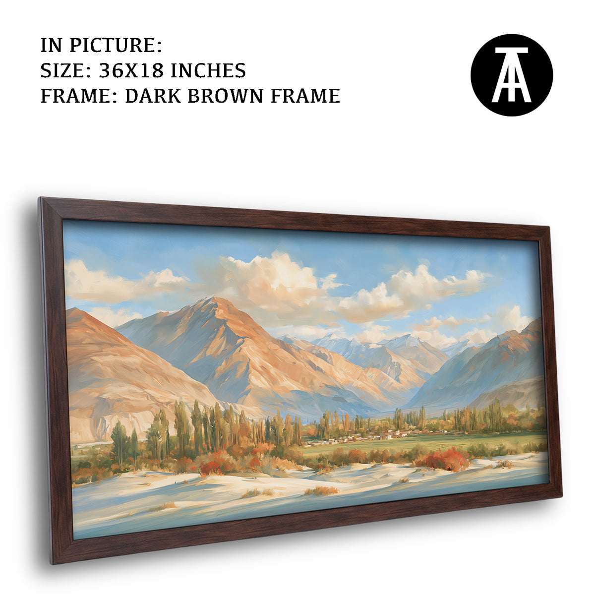 Artwork in Dark Brown Frame