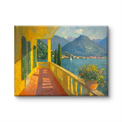 The Balcony Overlooking Lake Como By Alpine Dreams