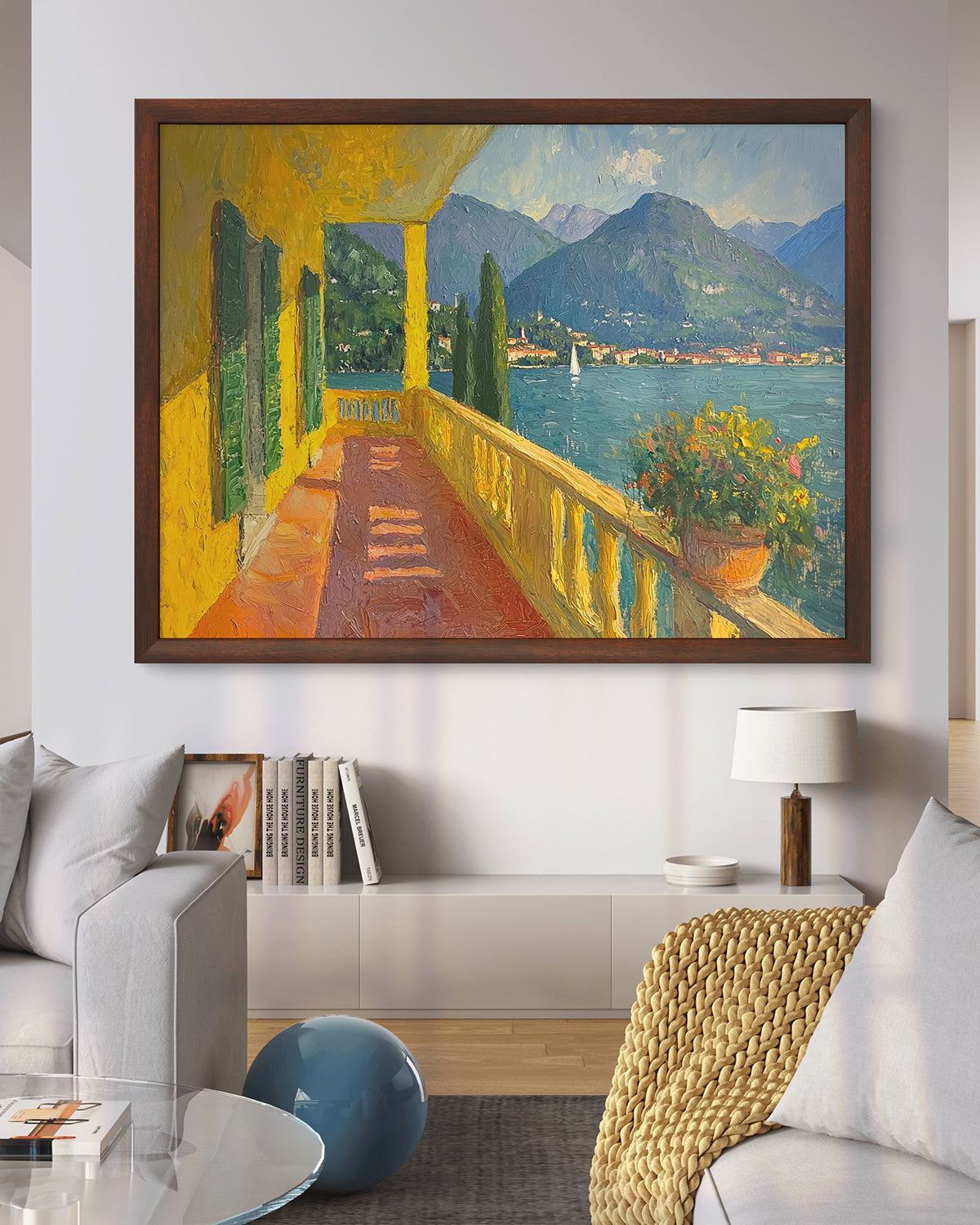 The Balcony Overlooking Lake Como By Alpine Dreams