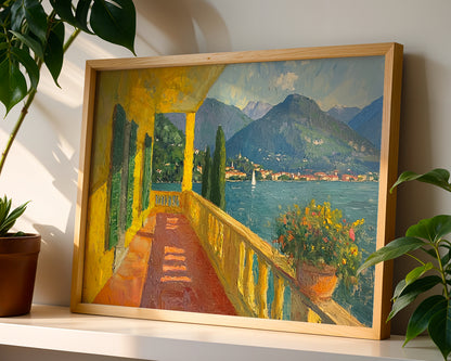 The Balcony Overlooking Lake Como By Alpine Dreams