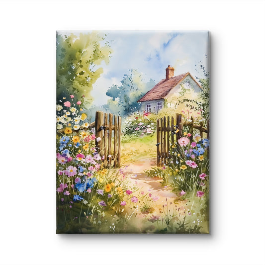 Flowers and the Wooden Gate by Fleurs de la Terre