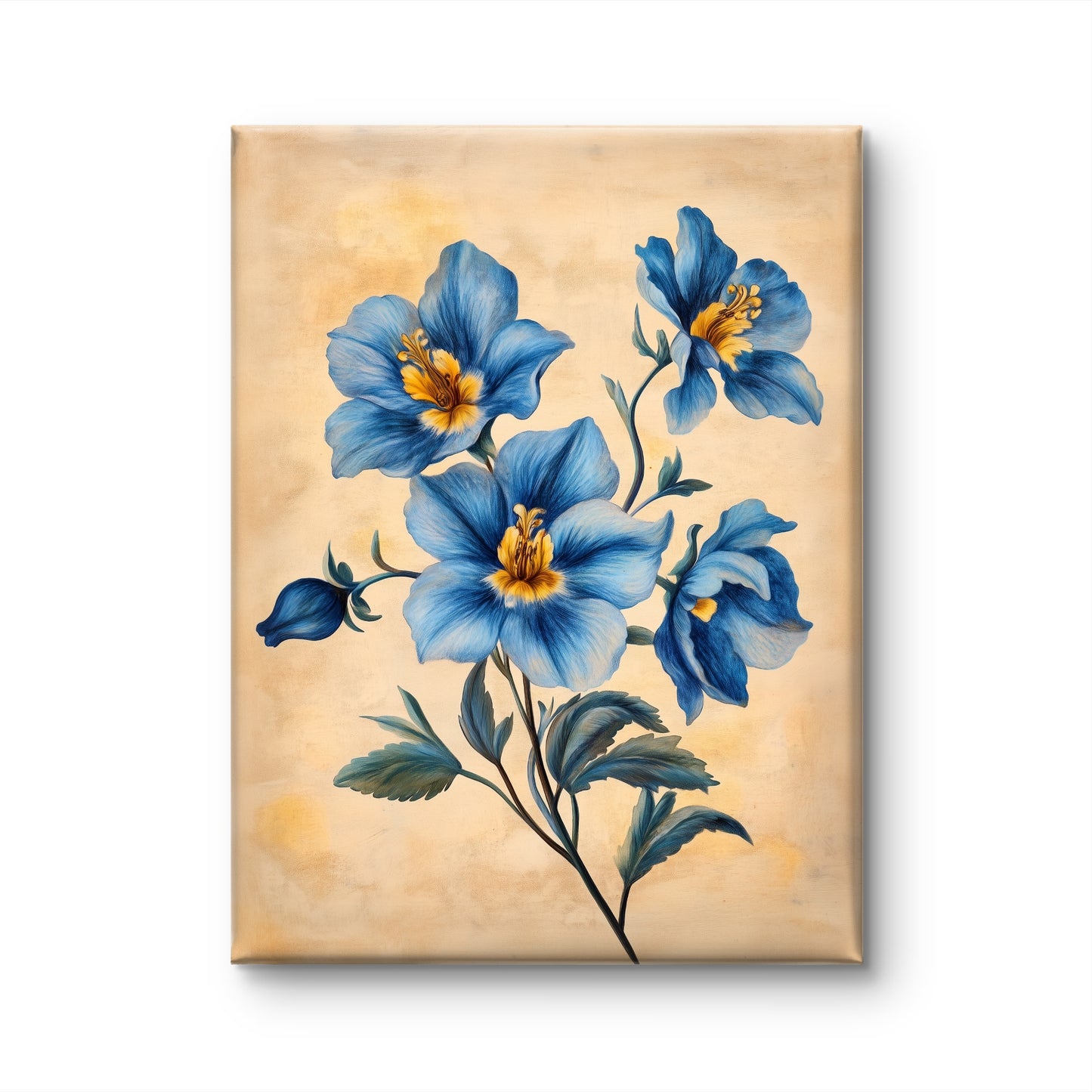 Vintage Prussian Blue Florals by Fleurs de la Terre