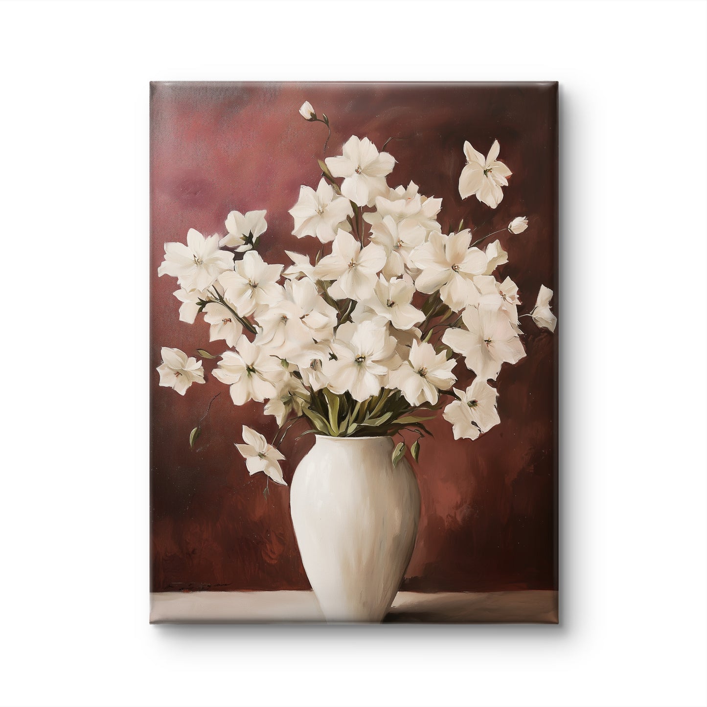 White Flowers in a Vase by Fleurs de la Terre