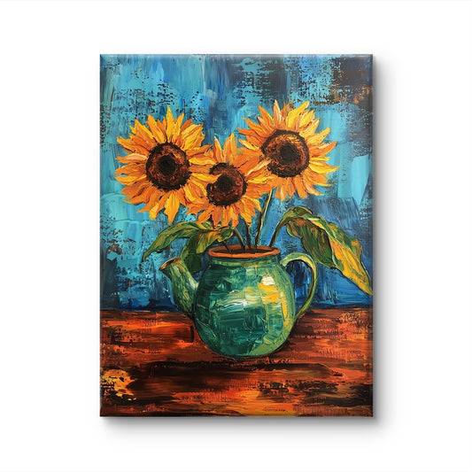 Sunflowers in the Tea Pot by Fleurs de la Terre