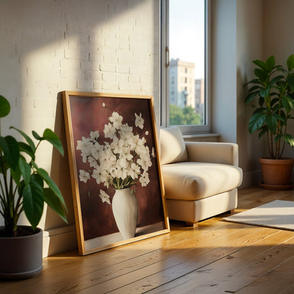 White Flowers in a Vase by Fleurs de la Terre