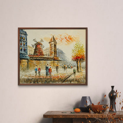 Montmartre Vintage Paris by Toan Minh (Canvas Painting - 60X50 cm)