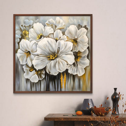 Flowers And Their Golden Hearts by Toan Minh (Canvas Painting - 80X80 cm)