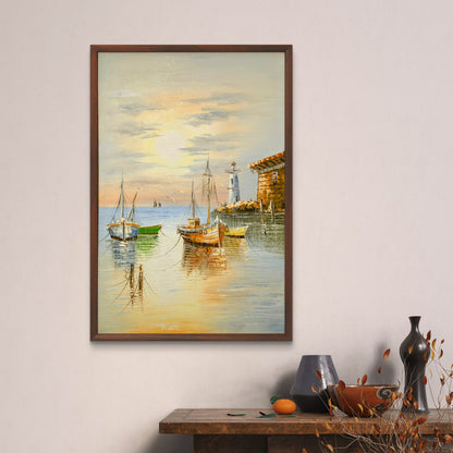 Port Of Marseille by Toan Minh (Canvas Painting - 60X90 cm)