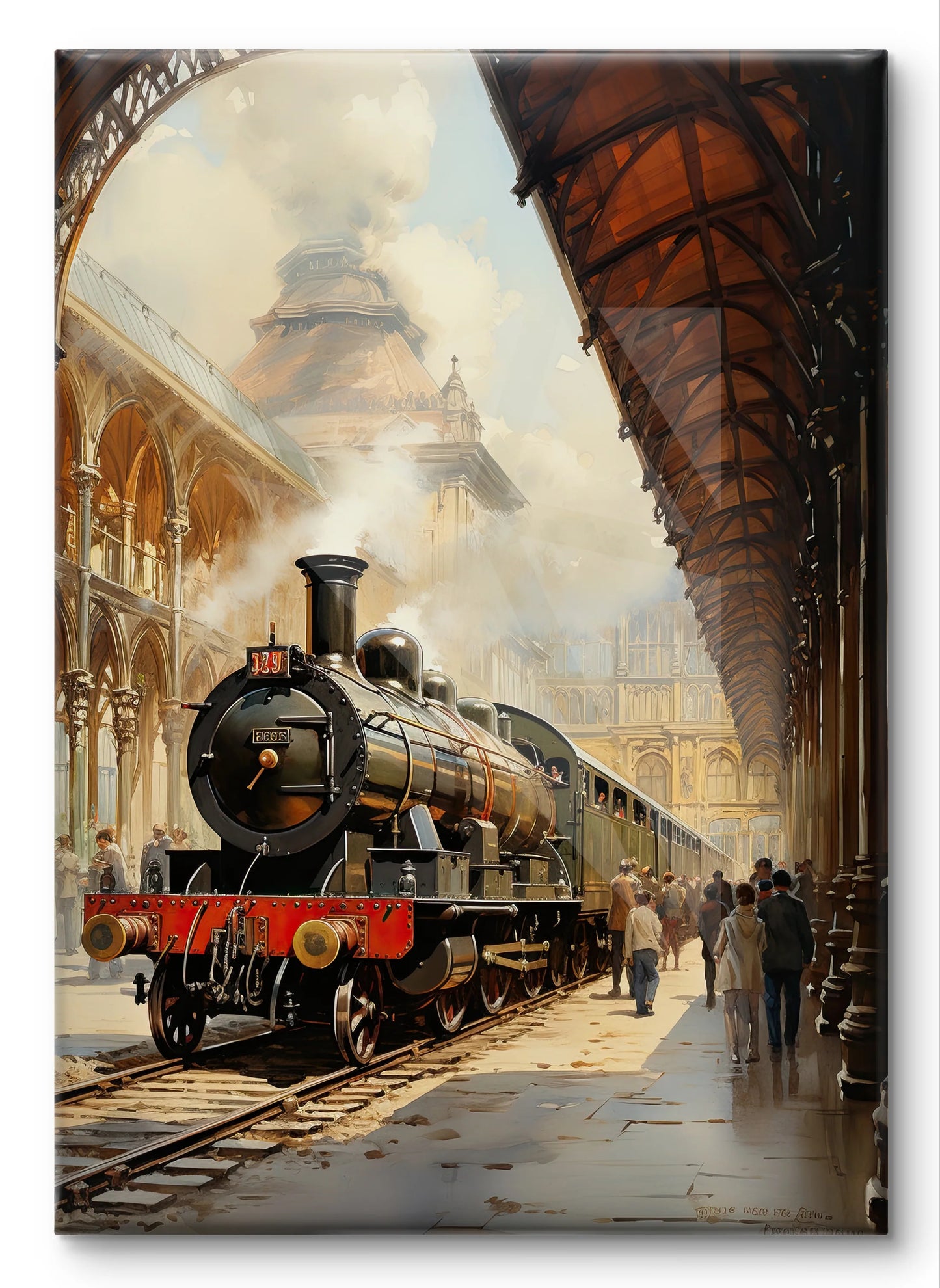 British Vintage Trains (Framed Art Collection - 14X18 inches each)