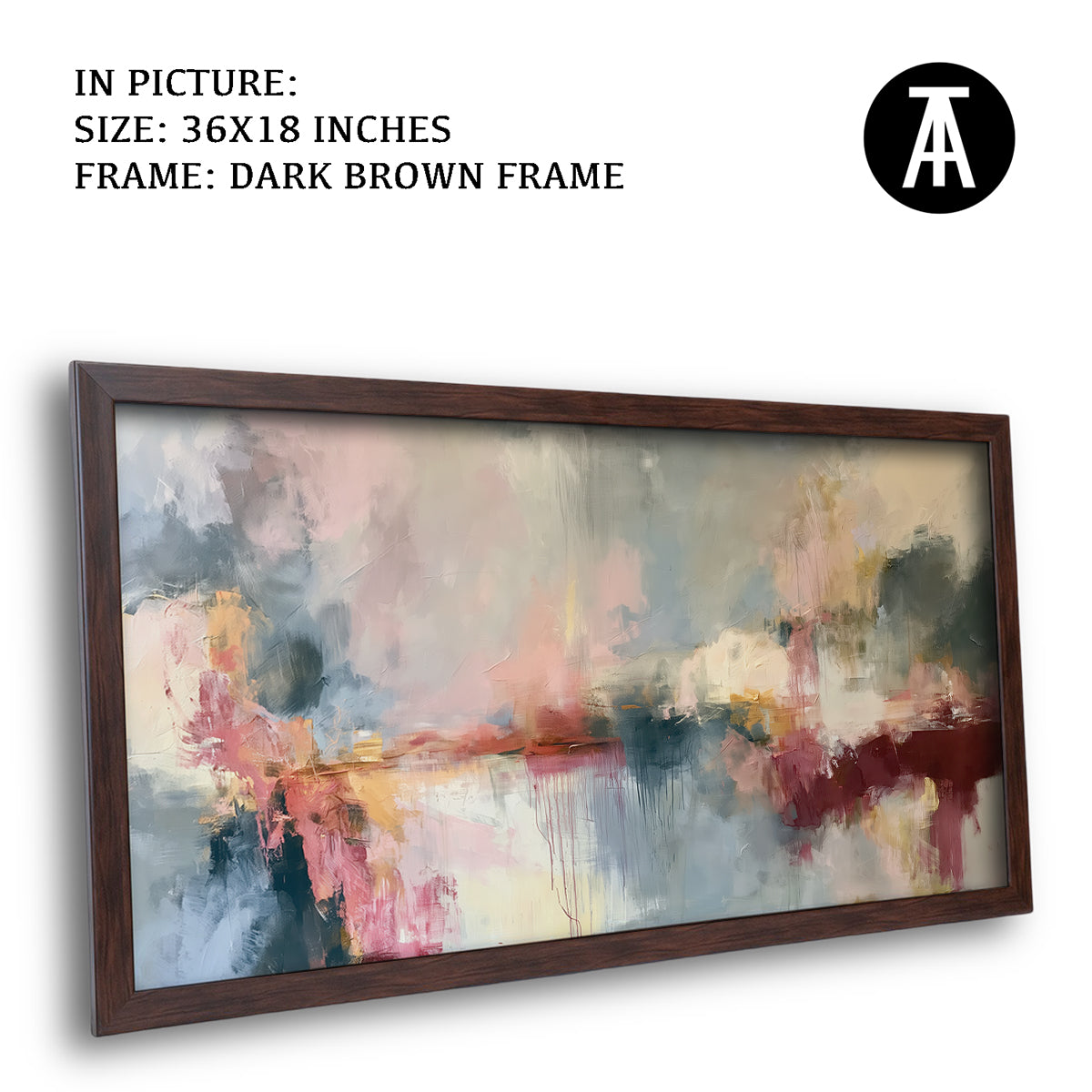 Artwork in Dark Brown Frame