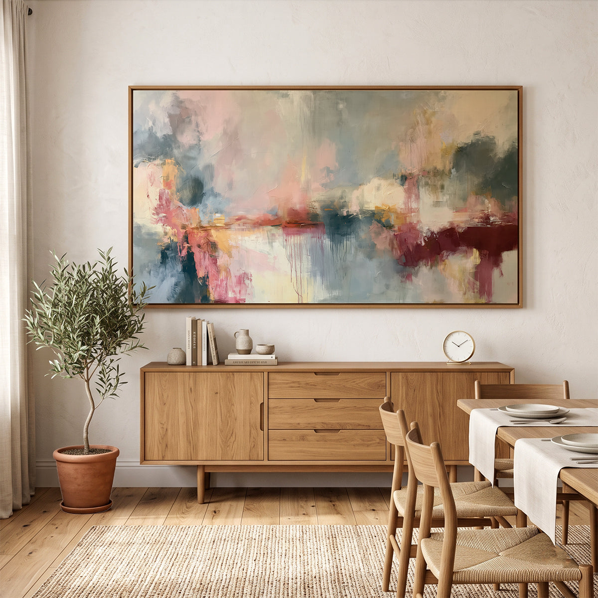 Abstract Painting in a Lifestyle Setting