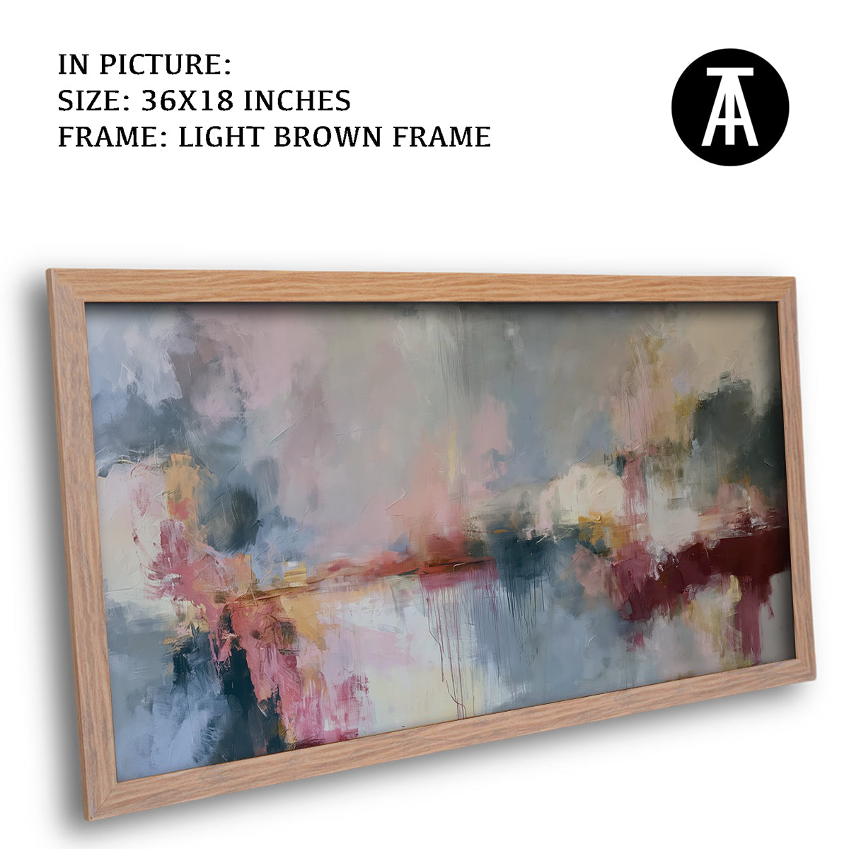 Artwork in Light Brown Frame