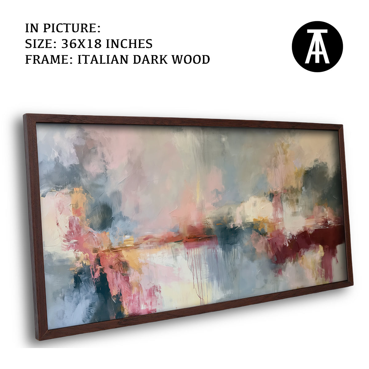 Artwork in Dark Wood Frame
