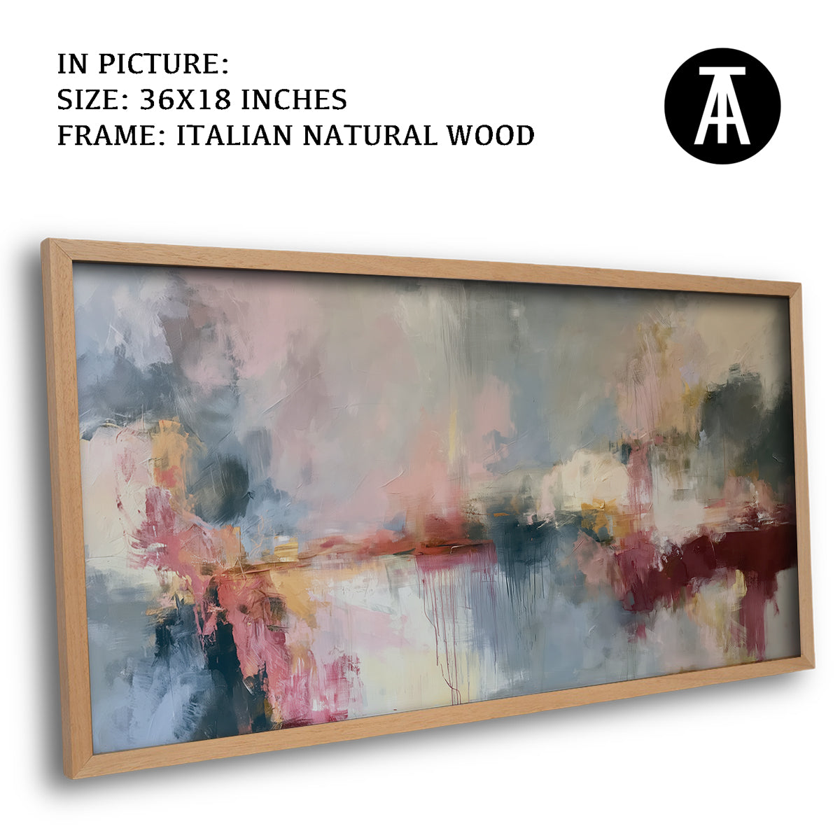 Artwork in Natural Wood Frame