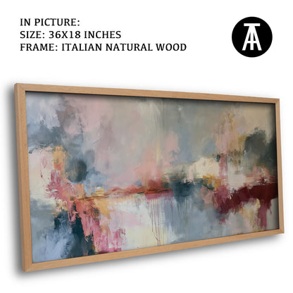 Artwork in Natural Wood Frame