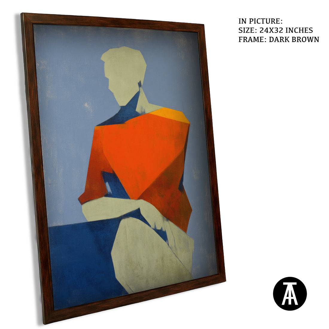 Artwork in Dark Brown Frame