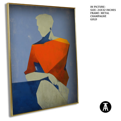 Artwork in Metal Champagne Gold Frame