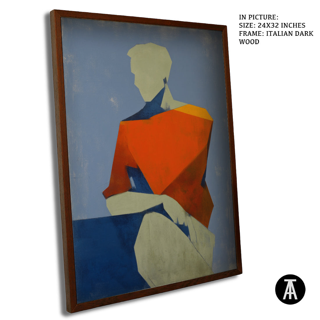 Artwork in Dark Wood Frame