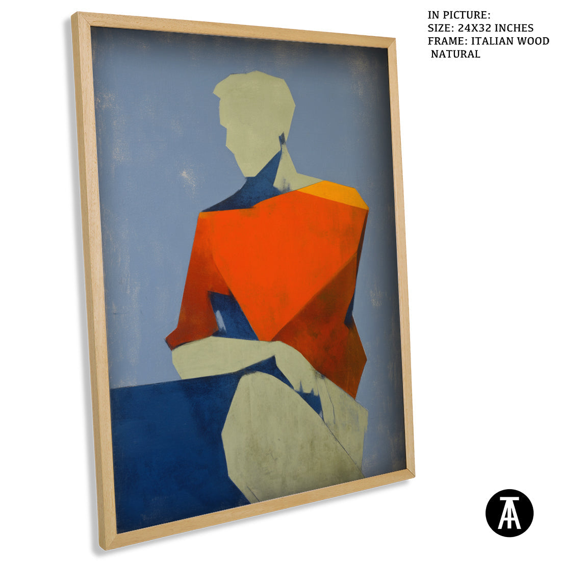 Artwork in Natural Wood Frame