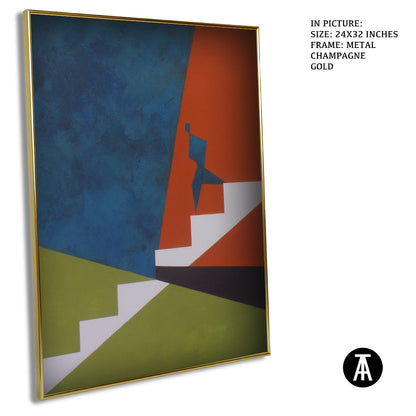 Artwork in Metal Champagne Gold Frame