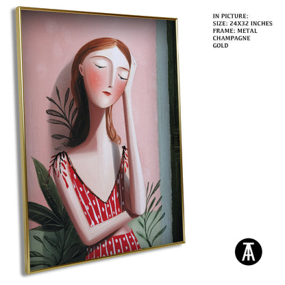 Artwork in Metal Champagne Gold Frame