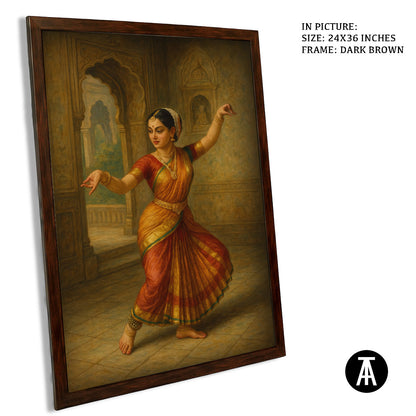 Artwork in Dark Brown Frame